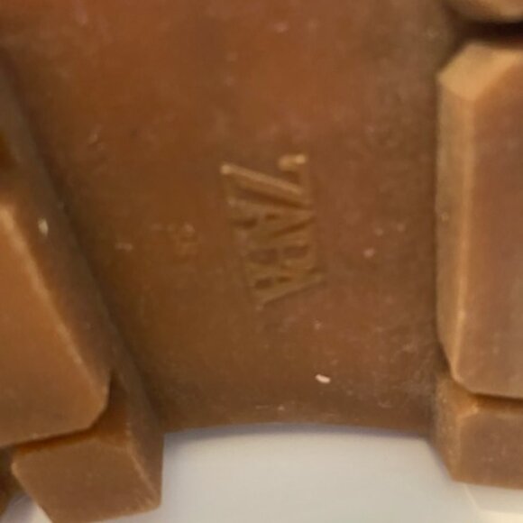 Zara Suede Military/ combat Style boots Beige Size 38 (7.5) - Picture 8 of 14